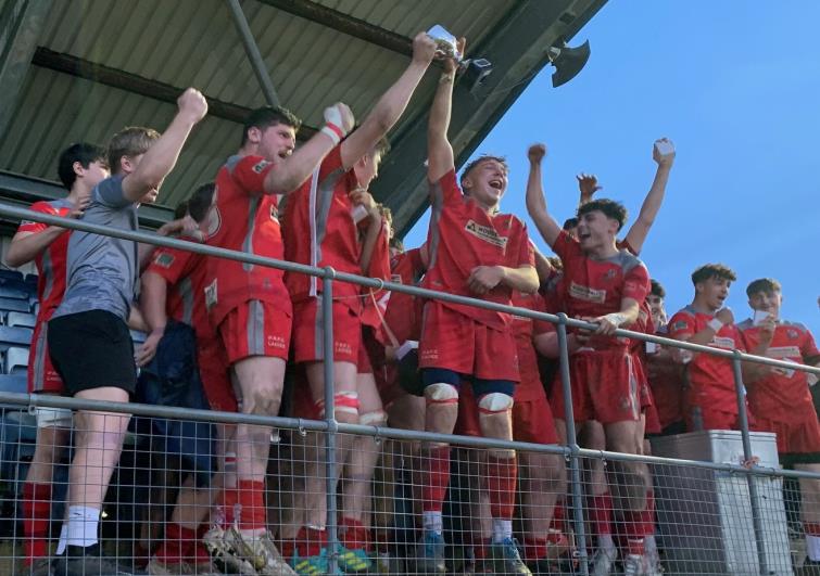 Pembroke celebrate collecting the silverware